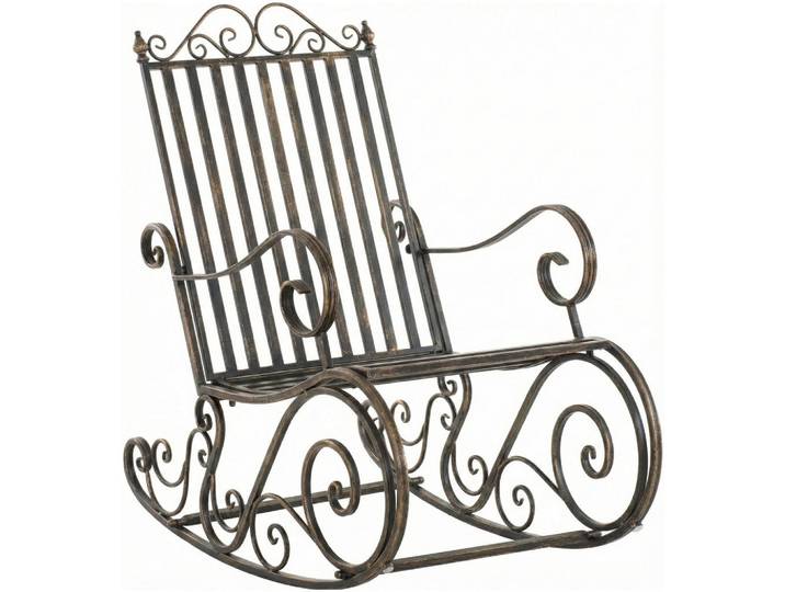 CLP Gartenschaukelstuhl Metall Bronze, Bronzefarben, 56x94x90 cm, Gartenmöbel, Gartenliegen, Liegestühle