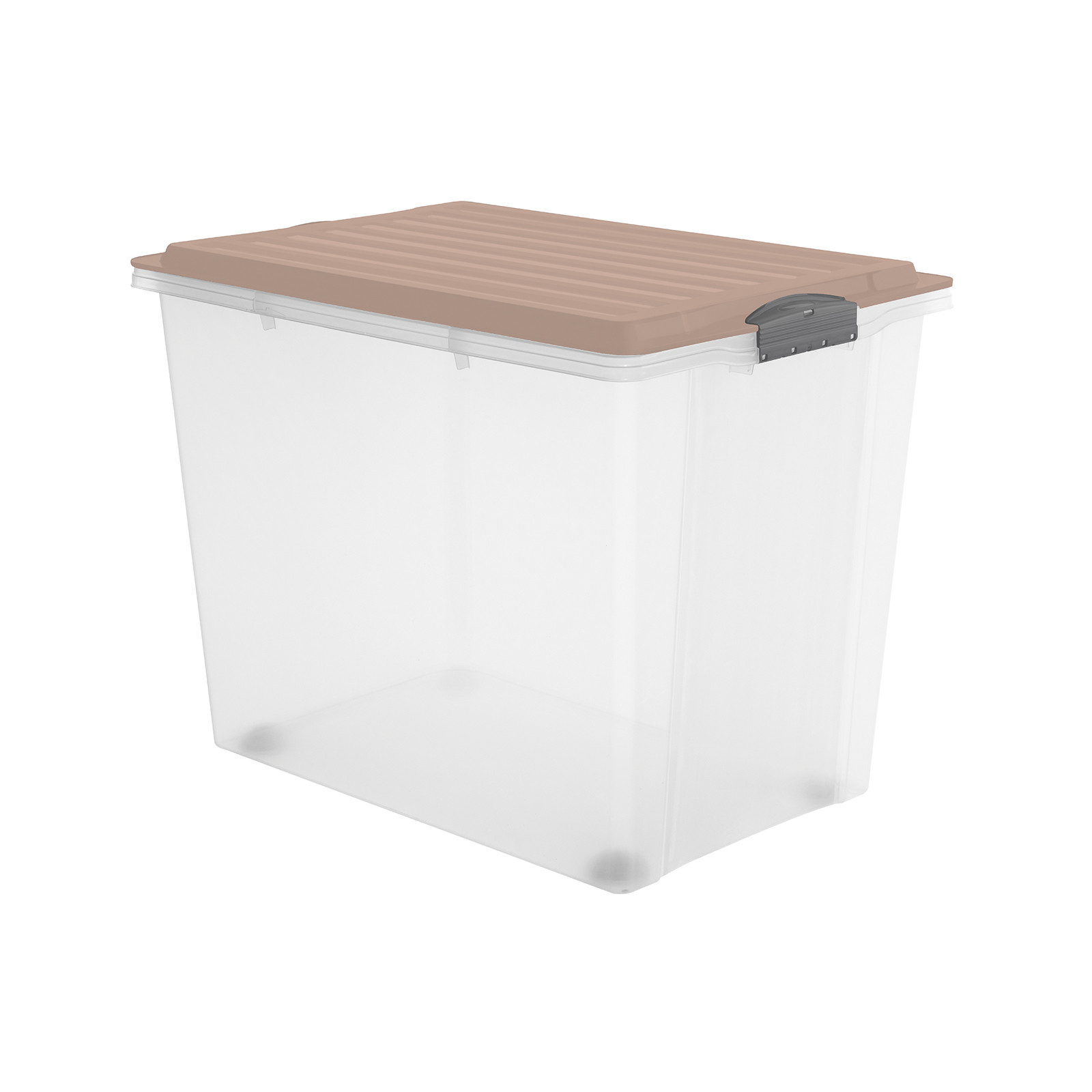 Rotho Compact opbergbox 70 liter grijs transparant