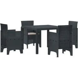 vidaXL Garten Essgruppe 5 pcs Anthrazit Plastik