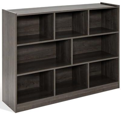 3-Tier Open Bookcase 8-Cube Bookshelf Storage Display Cabinet