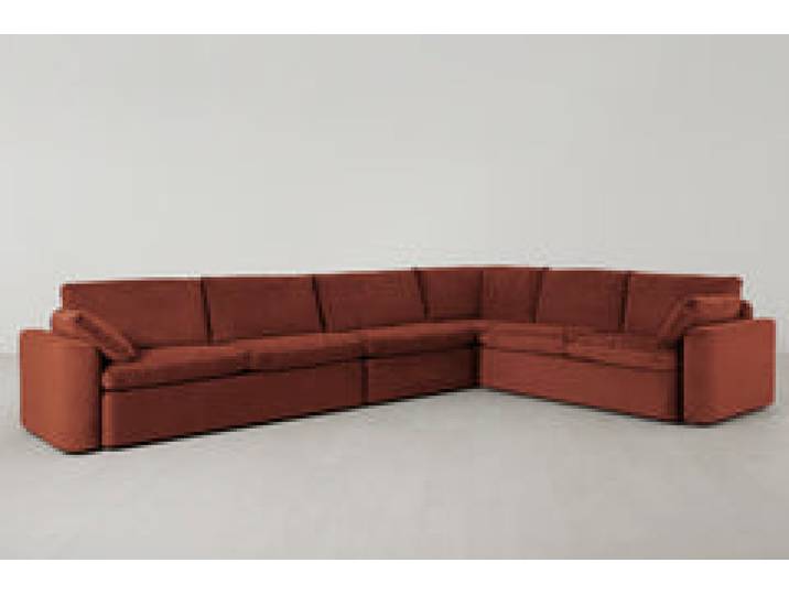 Model 13 Großes Ecksofa, Ziegelrot