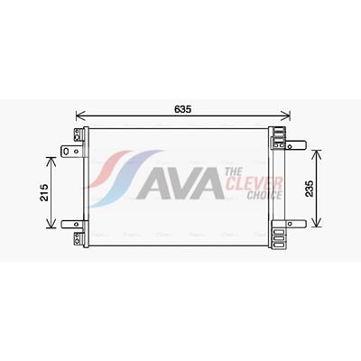AVA CLEVER CHOICE Kondensator, Klimaanlage cn5311d für Vaughall Citroën