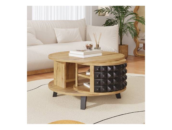 Fine Life Pro Couchtisch Couchtisch, Drehtisch, Beistelltisch mit versteckter interner Ablage