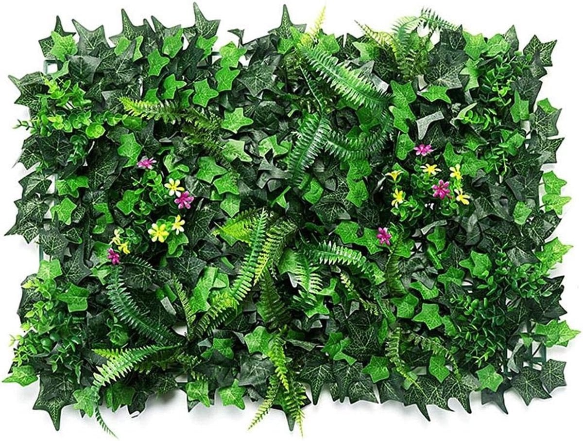Kunstplant Klimop Heg, 40 x 60 cm, Groene Decoratie voor Balkon en Tuin