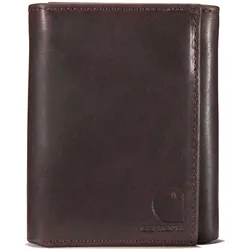 Carhartt OIL TAN LEATHER TRIFOLD WALLET B0000219 - dark brown