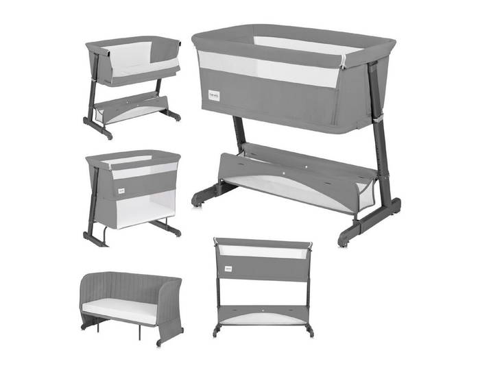 lionelo Baby-Reisebett THOMI PLUS, 5-in-1-Bett/Sofa/7 Verstellstufen/2 Rollen