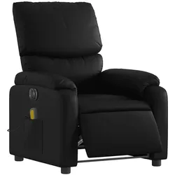 vidaXL Massagesessel Elektrisch Schwarz Kunstleder