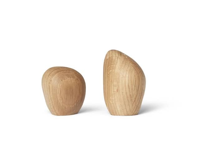 Ferm Living Salière et poivrière Cairn Oak