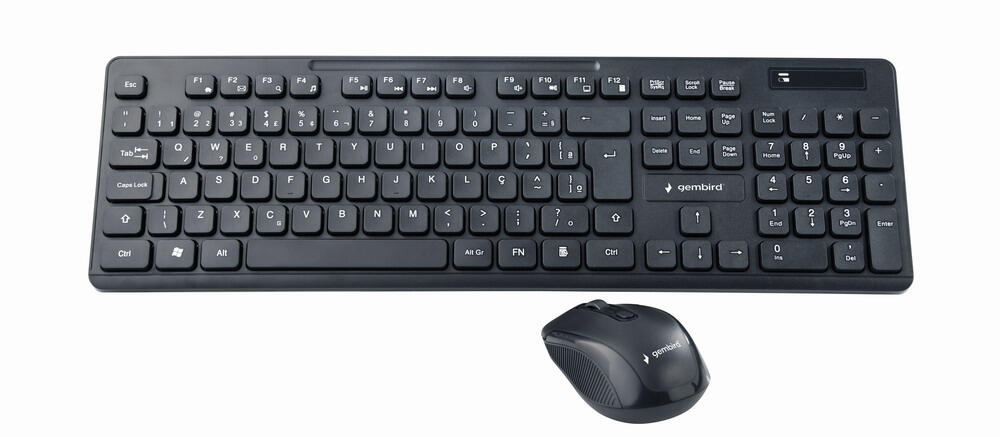 Gembird kabelloses Tastatur-Maus-Set - QWERTZ DE - schwarz KBS-WCH-03-DE