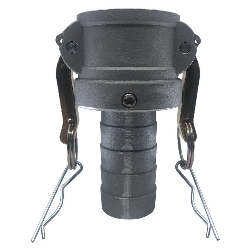 BRW Mutterteil Typ C KAMLOK aus Aluminium mit drehbaren Stutzen für Schelleneinband (Kupplung, 40 mm) (74846207)