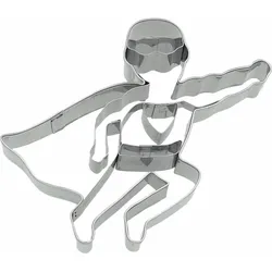 BIRKMANN Ausstechform Superheld, mit Innenprägung, Ausstecher, Plätzchenform, Keks, Plätzchen, Edelstahl, 9 cm, 199231
