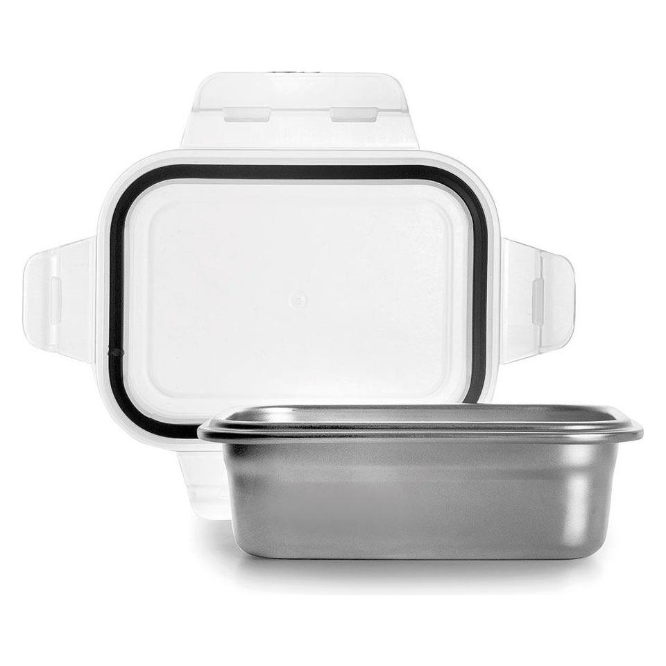 Ibili Lunchbox 669308 Silberfarben Edelstahl rechteckig 800 ml (669308)