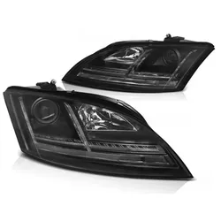 XENON LED Tagfahrlicht Scheinwerfer passend für Audi TT 8J 06-10 schwarz