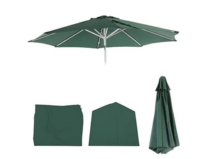 Mendler Toile de Rechange pour Parasol N19 Ø 3m Tissu/Textile 5kg Vert