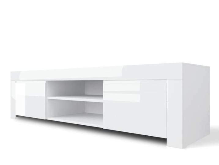 Meuble TV en mélaminé blanc