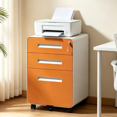 Kodotan sofa 3 Drawer Metal Mobile File Cabinet with Lock, All-Steel Metal Storage Cabinet on 360°Wheels, Holds A4/Letter/Legal Files