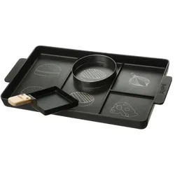 Cookut Burger Chef Burger Set 40x23cm Burgerplatte/Burgerring/Pfanne
