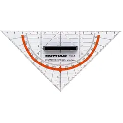 Rumold, Lineal, Geometrie-Dreieck (16 cm, Kunststoff)
