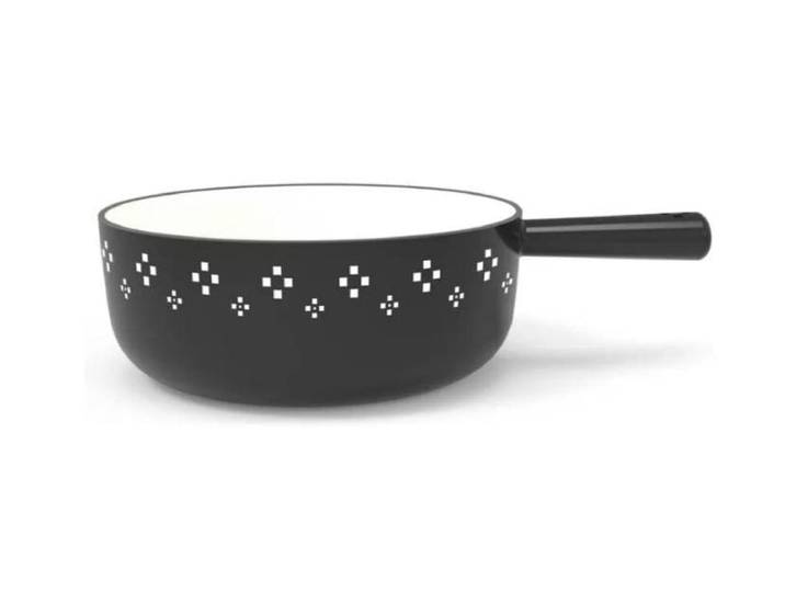 Fondue STÖCKLI Stöckli Caquelon Classic 22 CH , schwarz weiß, Ø:22cm, Fondues, Fondue
