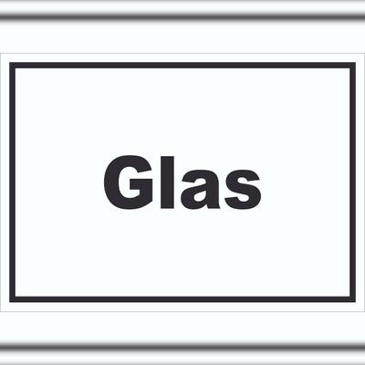 HB-Druck Glas Mülltrennung Schild mit Text waagerecht A6 (105x148mm)