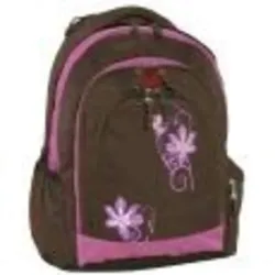 Take it Easy Schulrucksack Berlin Beauty Flower braun/pink