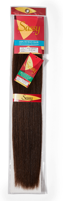 The Sassy Collection Silky Straight Darkest Brown 18 Inch Human Hair Extension