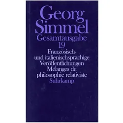 Simmel,G.:Gesamtausg.19 Franz.sprach., Fachbücher von Georg Simmel