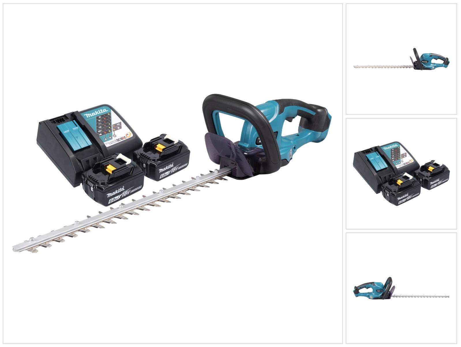 Makita DUH 507 RG2 Akku Heckenschere 18 V 50 cm + 2x Akku 6,0 Ah + Ladegerät