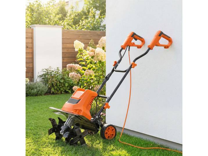 Outsunny Motobineuse Électrique 1500W 40cm 6 Lames Orange