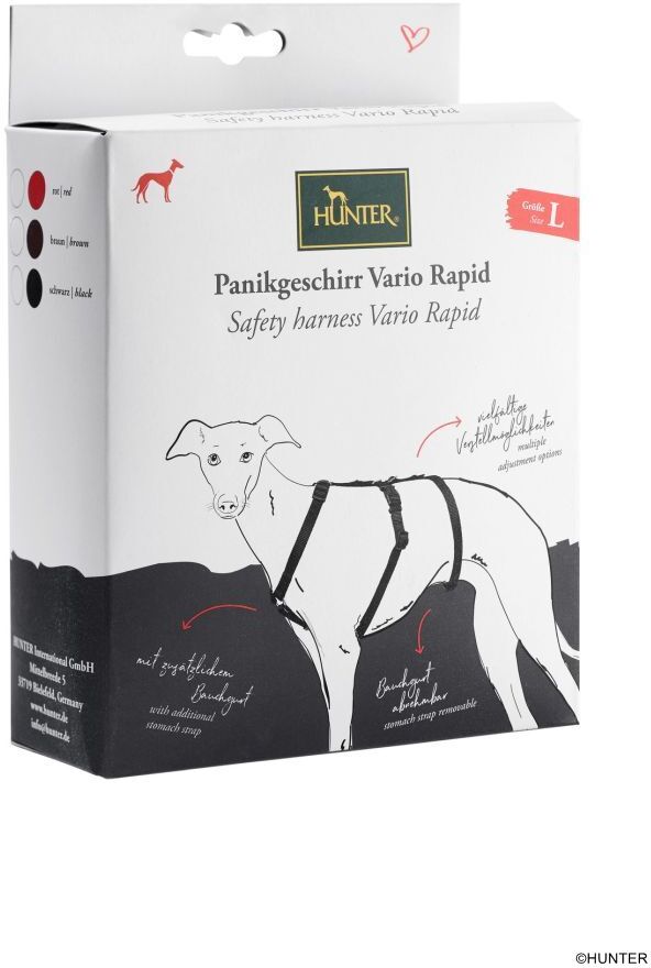 DOG SPORT HUNTER Sicherheitsgeschirr Vario Rapid M-L, schwarz