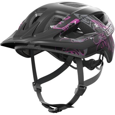 Fahrradhelm ABUS "Aduro 3.0 LED" Gr. S, schwarz (schwarz, rot (maori schwarzberry)), Helme, S