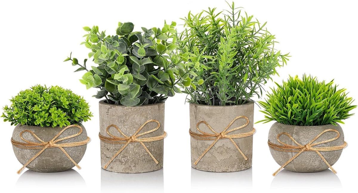 Esthetische kunstplanten voor decoratie van de woonkamer, badkamer, het kantoor of de keuken