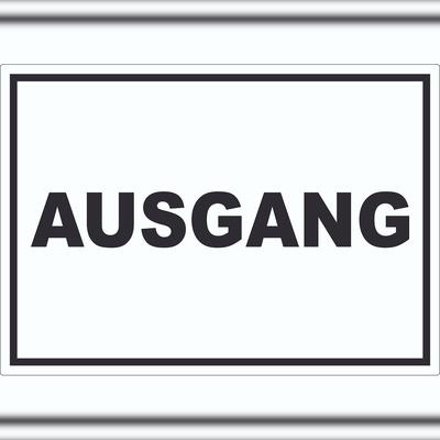 HB-Druck Ausgang Aufkleber A0 (841x1189mm)