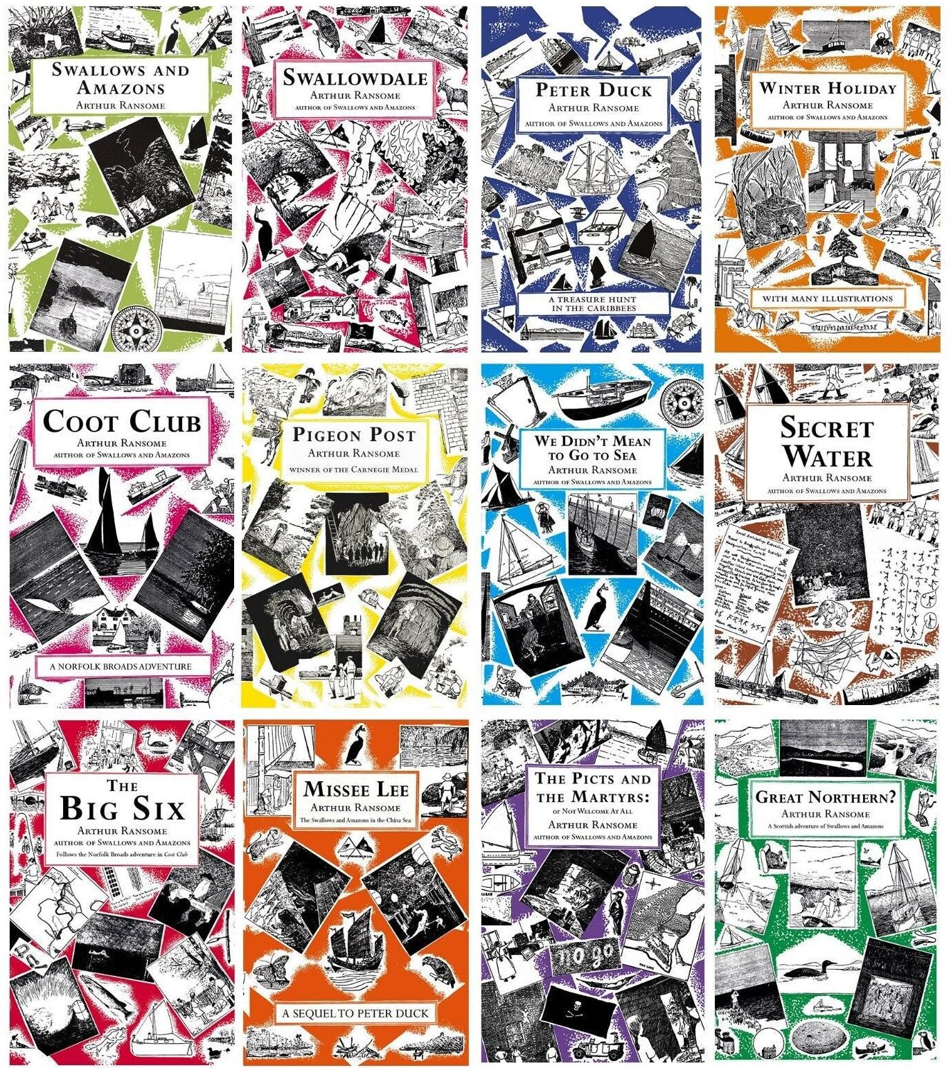 Red Fox Swallows And Amazons Series Collection 12 Books Set by Arthur Ransome (Winter Holiday, Peter Duck, Swallows and Amazons, Swallowdale, Coot Club, Pigeo