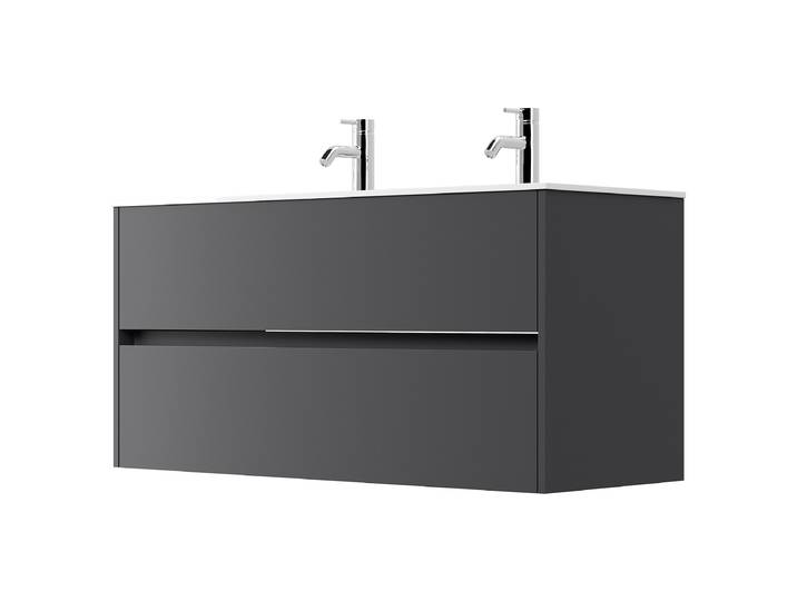 Meuble double vasque Limes 120 x 59 x 47cm Gris/Graphite
