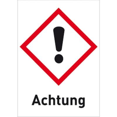 Aufkleber Gesundheitsgefahr (GHS 07) Achtung, Folie, 105x148 mm