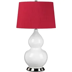 Elstead Elstead Lighting ISLA Tischlampe E27 Poliertes Nickel, Weiß, Rot ISLA-PN-TL-RED