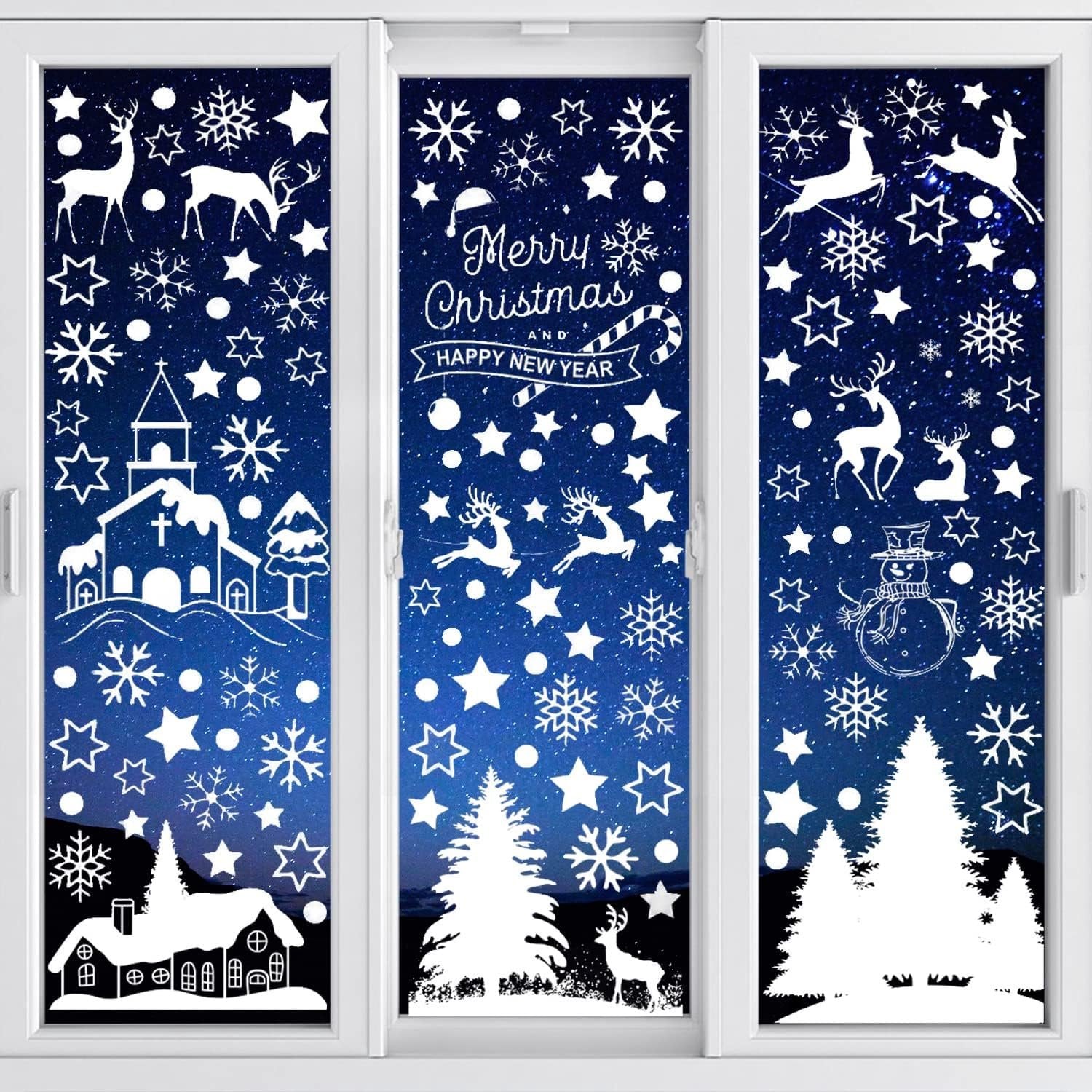 Kerst raamstickers voor decoratie