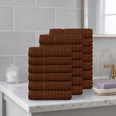 Home Weavers Inc Home Weavers Willow Collection 630GSM Cotton Zero Twist Super Absorbent Wash Cloth - 13x13