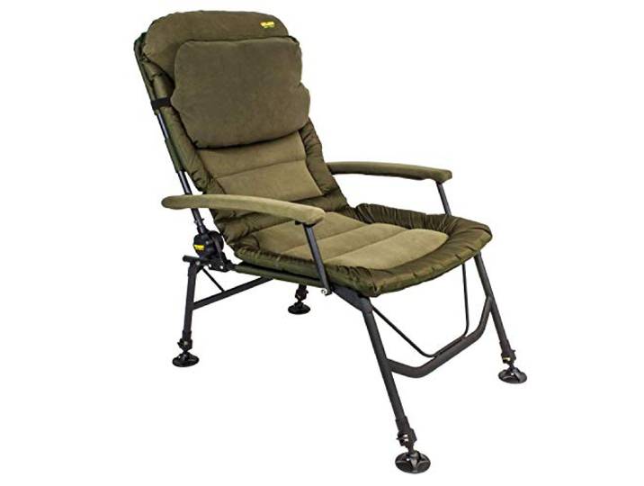 BAT-Tackle Karpfenstuhl Chillzone Super Recliner Chair mit Armlehnen, mit Kissen