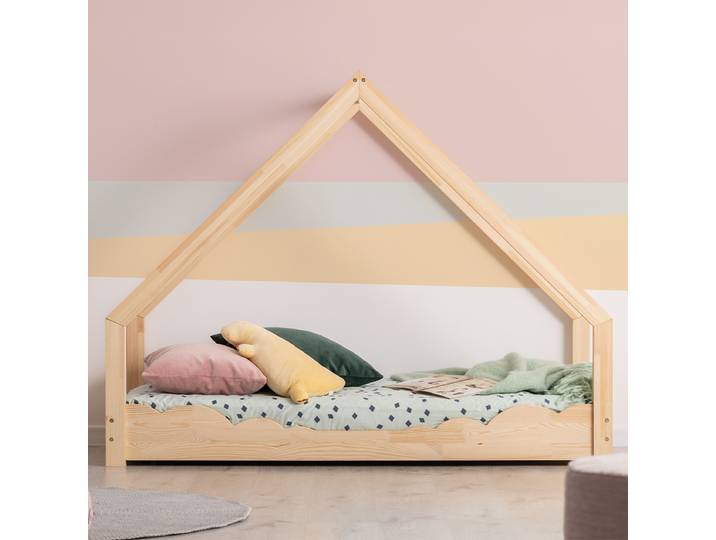 Lit cabane 70x140 sommier inclus Mélanie Bois