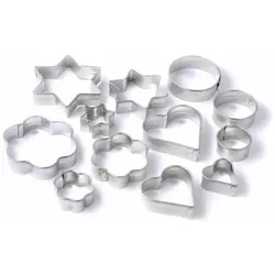 ZENKER Terrassen-Ausstecher-Set, 12-tlg., Ausstechform, Ausstech Form, Plätzchen Ausstecher, Weißblech Verzinnt, 7730