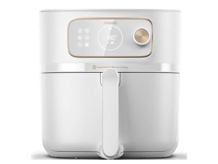 Philips Airfryer Combi 7000-Serie XXL - 8,3 l (2 kg), 22-in-1-Heißluftfritteuse, WiFi-Verbindung, 99% weniger Fettzugabe** mit Rapid CombiAir, HomeID App, Weiß (HD9876/25)
