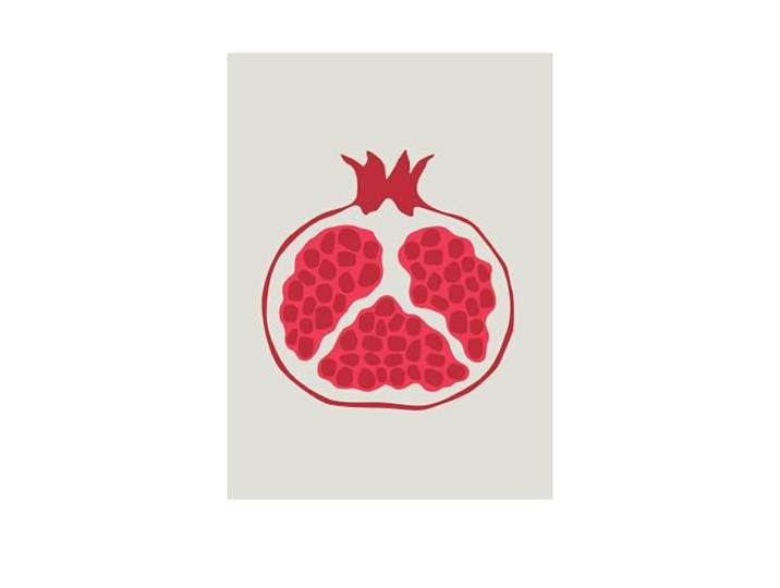 Komar Wandbild - Cultivated Pomegranate - Größe: 50 x 70 cm - Poster, Kunstdruck, Dekoration, Wohnzimmer, Schlafzimmer