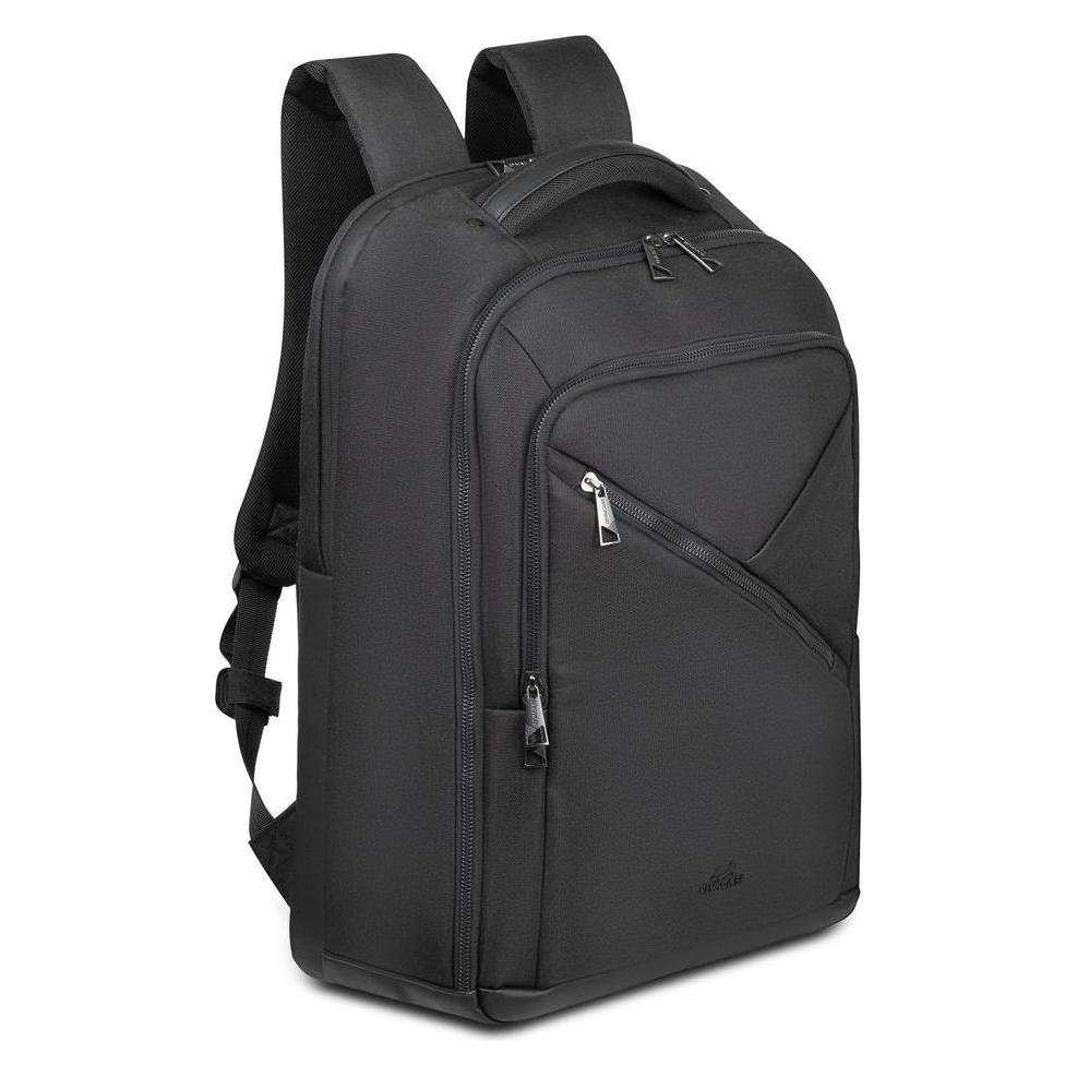 Rivacase ECO Laptop Rucksack 17,3 Zoll - 32 x 48 x 22 cm - robustes Handgepäck wasserabweisend für D (8164 black)