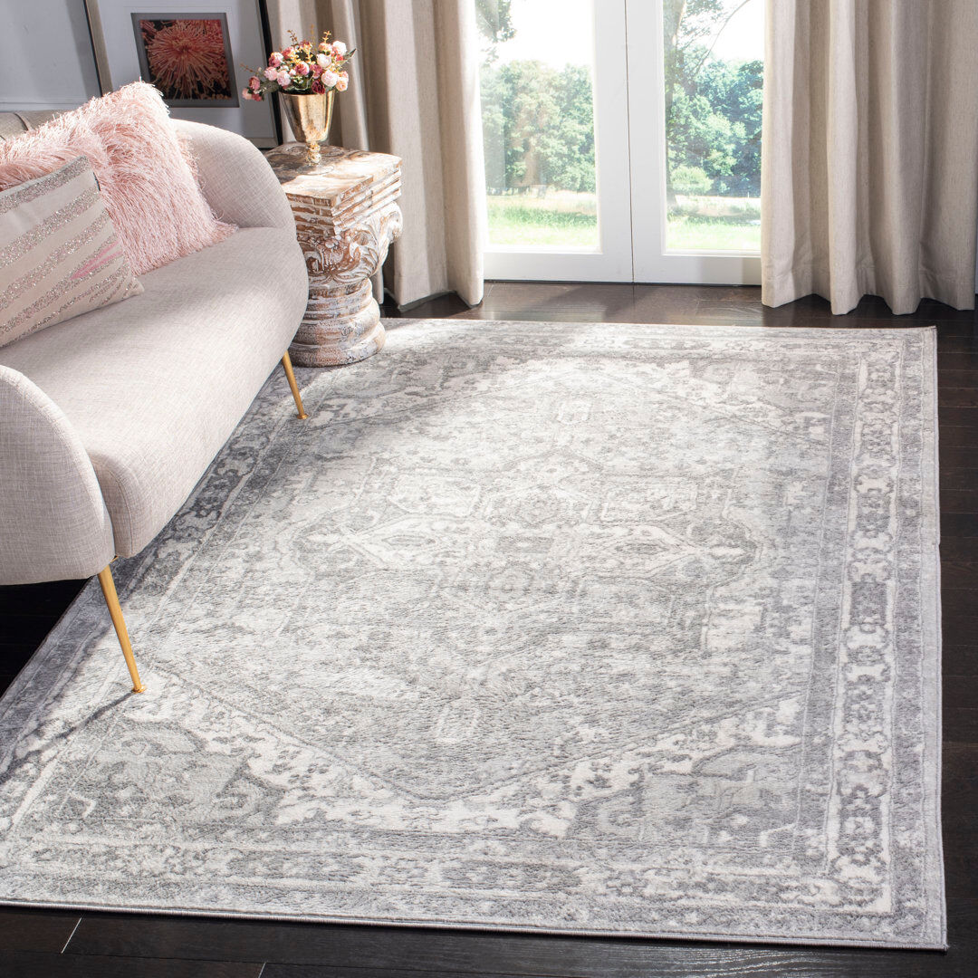 Mistana Habib Oriental Area Rug Cream/Grey Rectangle 183 x 274cm