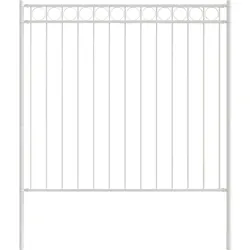 vidaXL Zaunelement Weiß 170 x 170 cm Stahl