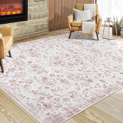 Garvee Retro Floral Indoor Washable Area Rug