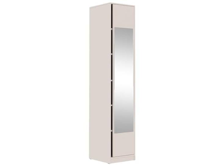 Marmex TRES 09C Modularer Kleiderschrank mit Spiegel graubeige Cashmere 40x206x51cm, mit Fächern, moderner Schlafzimmerschrank, Serie TRES