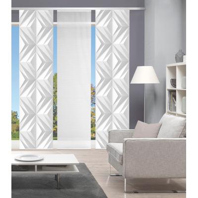Schiebegardine VISION S "FRESKO", grau, B:60cm H:260cm, Polyester, Gardinen, DIGITALDRUCK